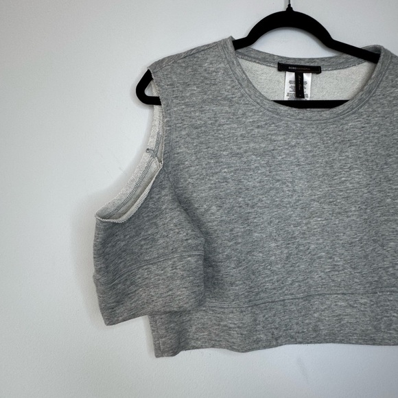 BCBGMaxAzria Gray Cropped Cut Out The Top - Picture 5 of 16